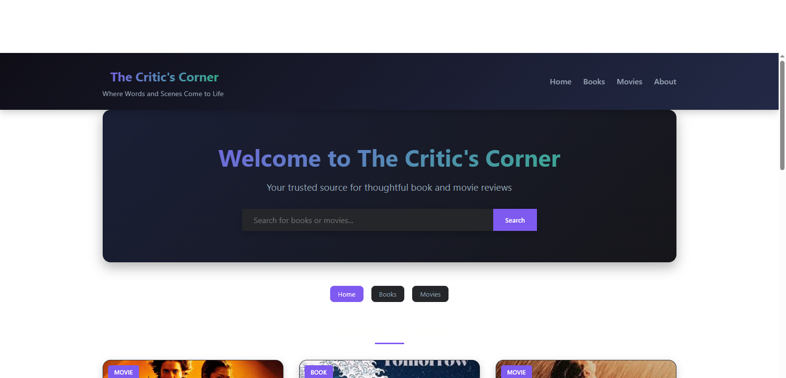 Movie and Books Review